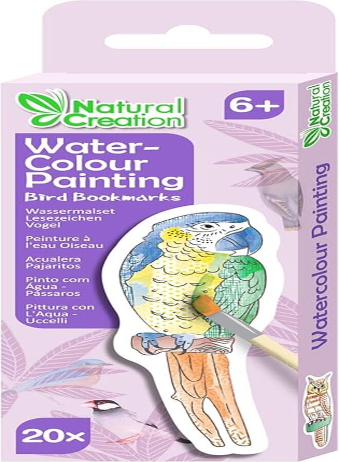 Natural Creation Watercolour Painting Bookmarks Bird